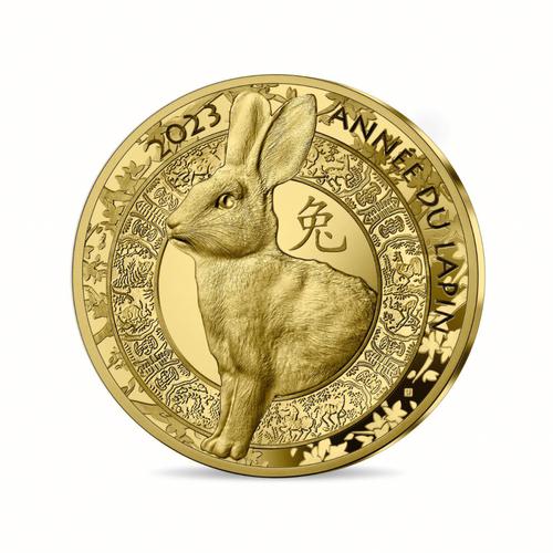 2023年法国发行生肖兔50欧元精制纪念金币